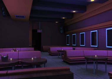 3D render Lounge Bar