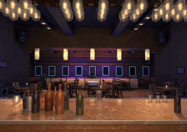 3D render Lounge Bar