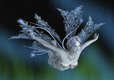 3D render Winter Fairy