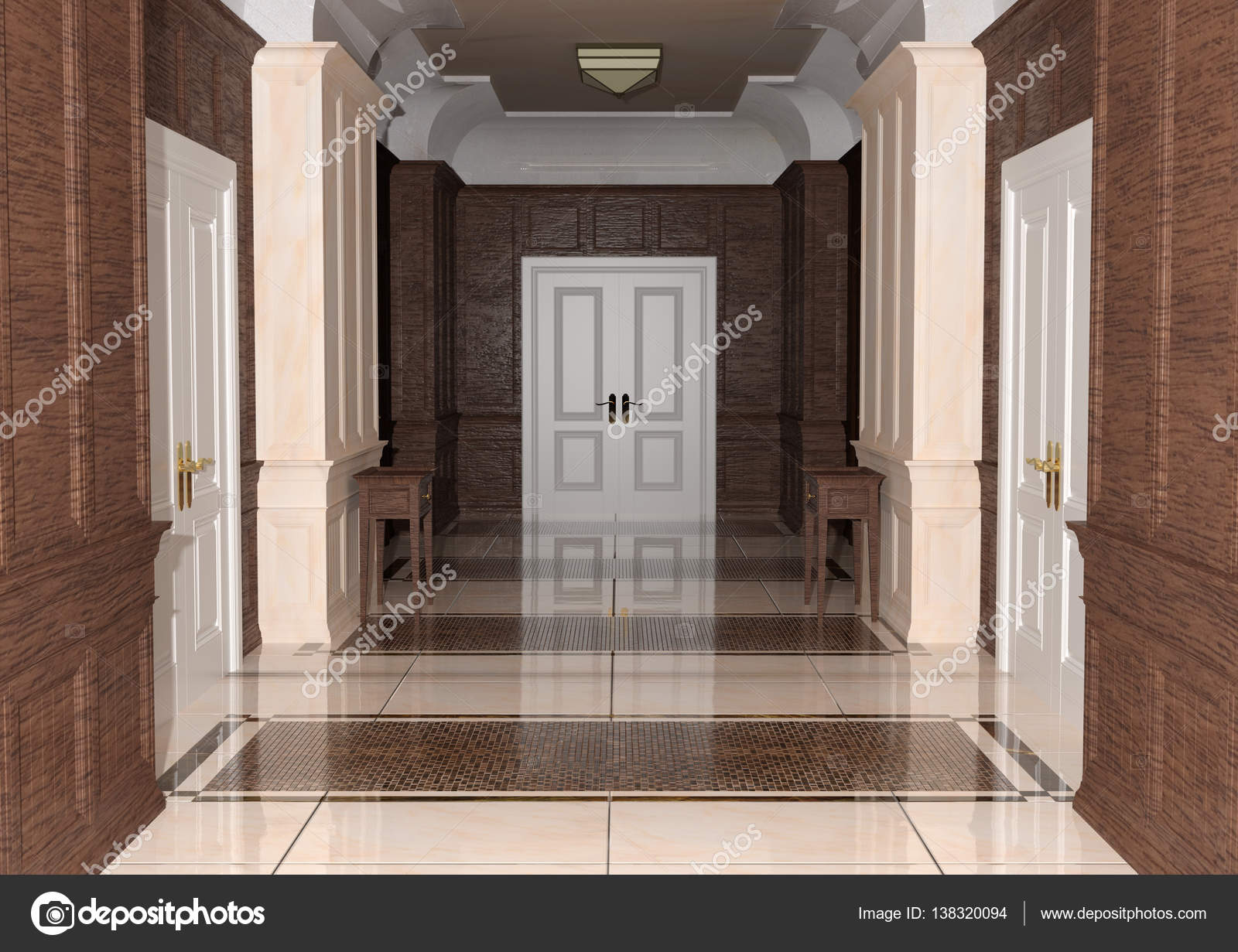 3d Rendering Hotel Hallway Stock Photo C Photosvac 138320094