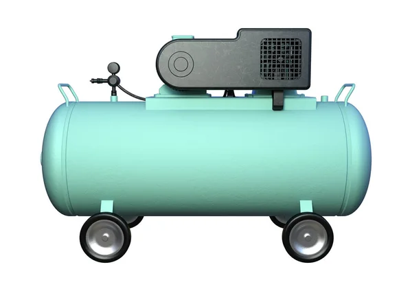 3D Rendering Air Compressor on White — Stock Photo, Image
