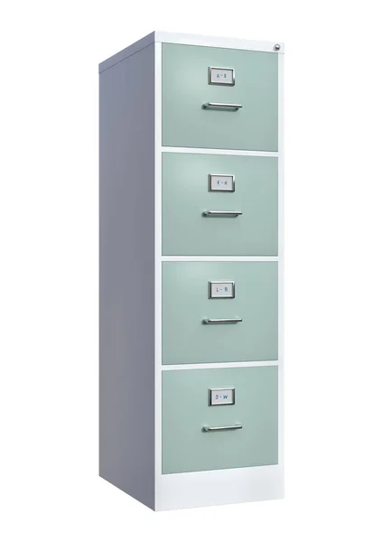 3D Rendering Filing Cabinet on White — Stock Photo, Image
