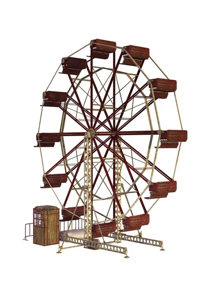 3D-Rendering Riesenrad auf weiß — Stockfoto