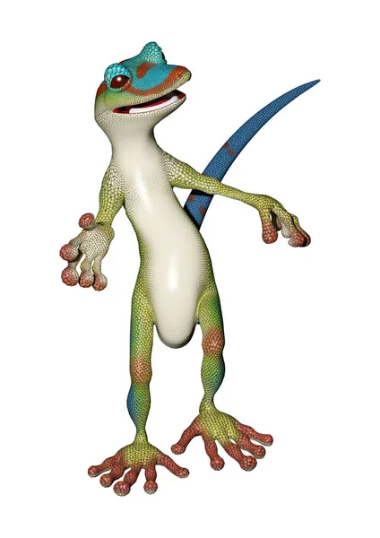 3D rendering Gecko-fehér — Stock Fotó