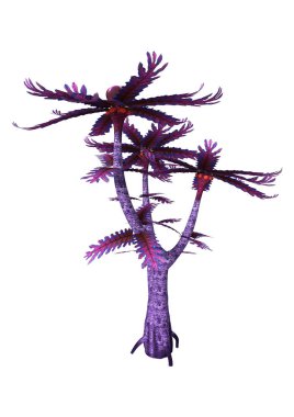 Beyaz üzerine 3D render yabancı bitki