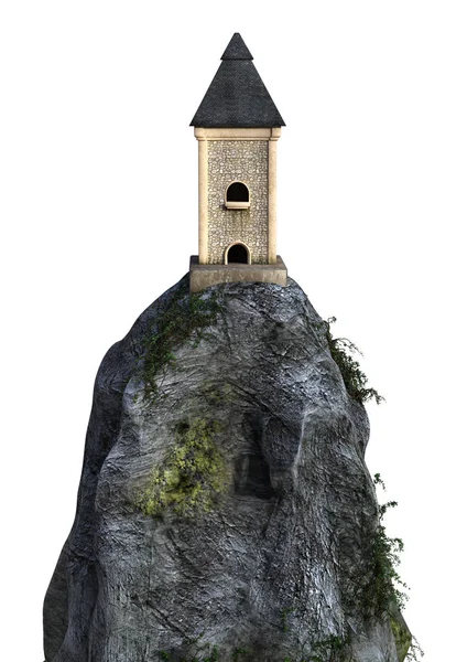 3D-rendering Fairy Tale Tower på vit — Stockfoto