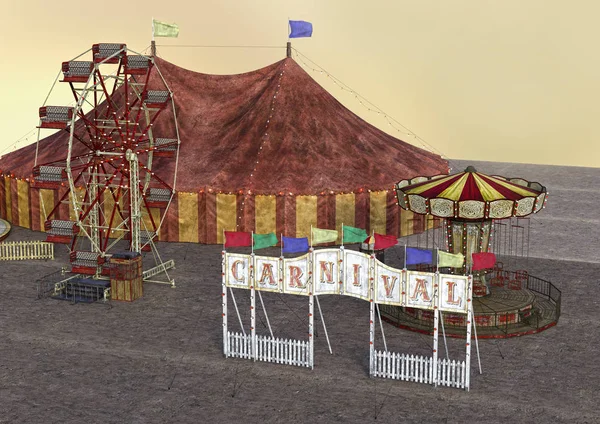 Carnaval de renderização 3D — Fotografia de Stock