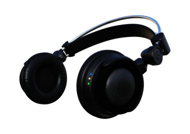 3D render Dj kulaklık beyaz