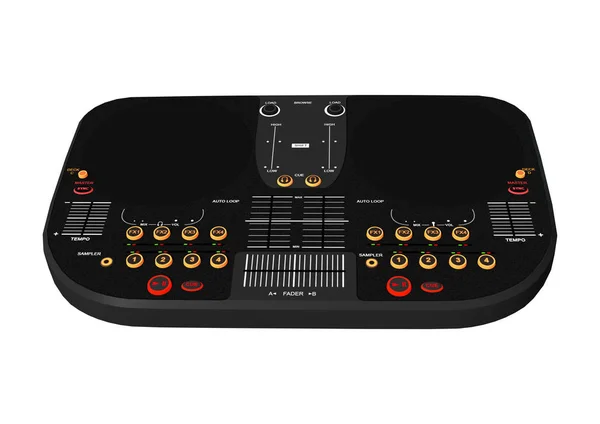 3D rendering Dj Controller på vit — Stockfoto