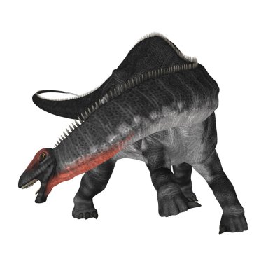 3D render dinozor Apatosaurus beyaz
