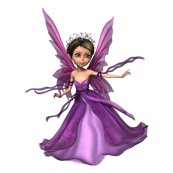 3D rendering weinig Fairy op wit — Stockfoto