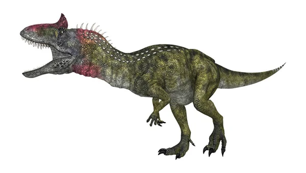 Representación 3D de dinosaurio Cryolophosaurus en blanco — Foto de Stock
