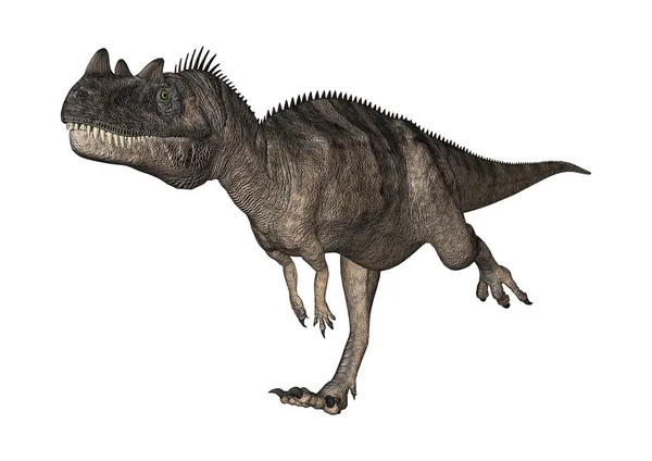 Rendu 3D dinosaure Ceratosaurus sur blanc — Photo