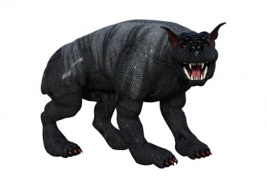 Beyaz 3D render Gargoyle tazı