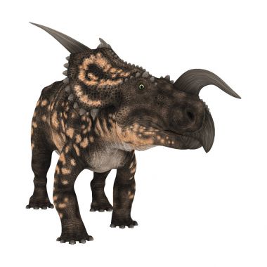 3D render dinozor Einiosaurus beyaz