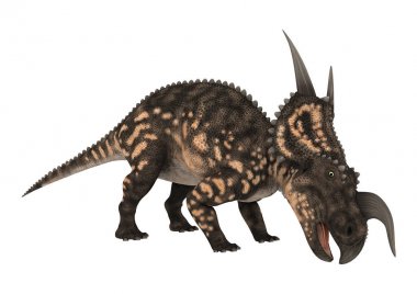 3D render dinozor Einiosaurus beyaz