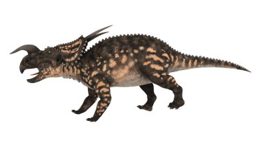 3D render dinozor Einiosaurus beyaz