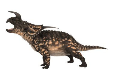 3D render dinozor Einiosaurus beyaz