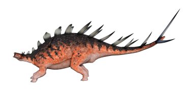 3D render dinozor aralarında beyaz