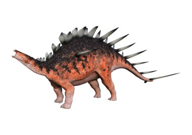 3D render dinozor aralarında beyaz