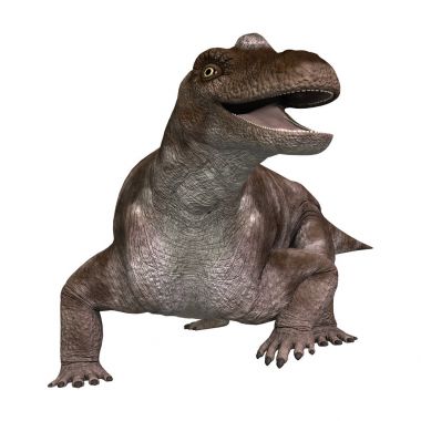 3D render dinozor Keratocephalus beyaz