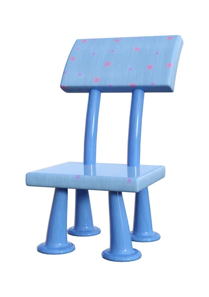3D renderowania krzesełko dziecięce, biały — Zdjęcie stockowe