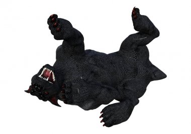 Beyaz 3D render Gargoyle tazı