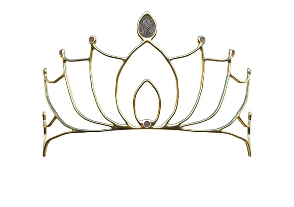 Representación 3D corona de la reina en blanco —  Fotos de Stock