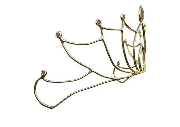 3D Rendering Queen Crown on White — Stock Photo, Image