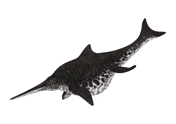 3D renderização Ichthyosaur Shonisaurus em Branco — Fotografia de Stock