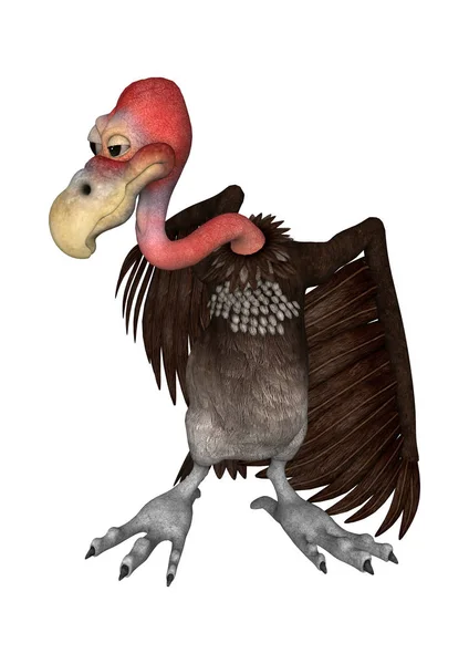 3D rendering Vulture op wit — Stockfoto