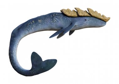 3D render Leviathan beyaz