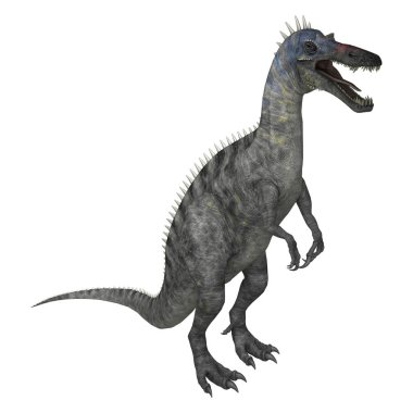 3D render dinozor Suchomimus beyaz