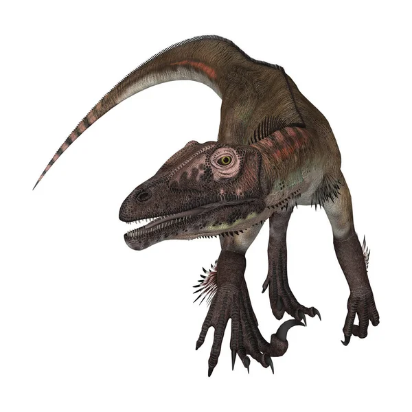 3D renderowania Utahraptor dinozaur na białym — Zdjęcie stockowe