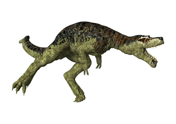 화이트에 3d 렌더링 공룡 티라 렉스 — 스톡 사진