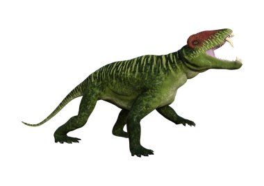 3D render dinozor Doliosauriscus beyaz
