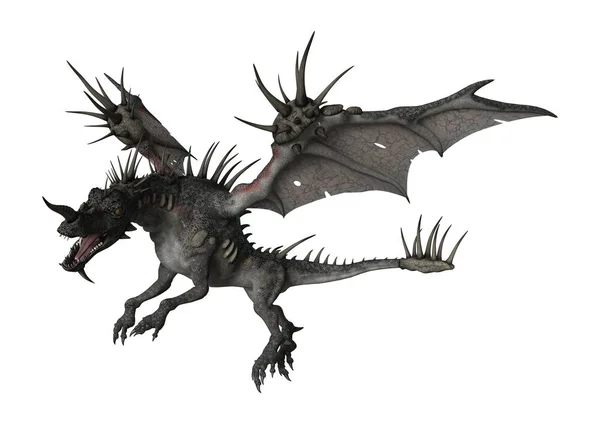 3D rendering Fantasy Dragon på vit — Stockfoto