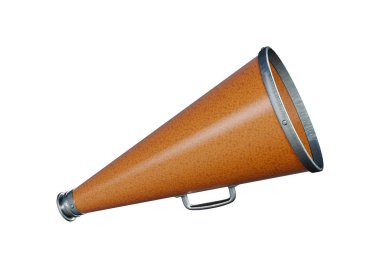 3D render film yapımcısı megafon beyaz