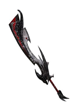 3D render Dragon kalkan beyaz