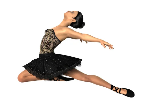 在白色的 3d 渲染芭蕾舞 — 图库照片