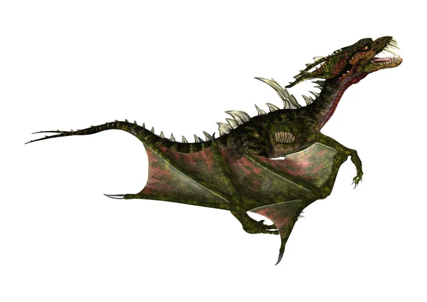 3D rendering Fantasy Dragon på vit — Stockfoto