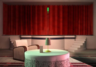 3D render gece kulübü iç