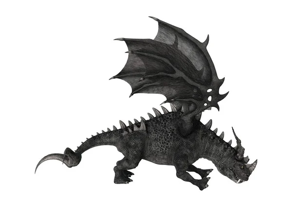 3D Rendering Fantasy Dragon on White — Stock Photo, Image