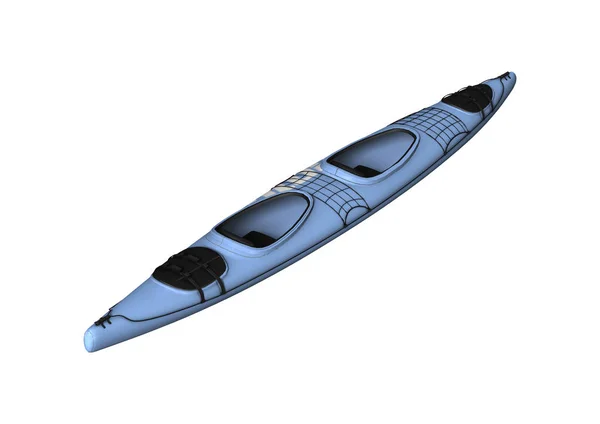 Rendering 3D Kayak su bianco — Foto Stock
