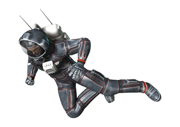 Representación 3D Astronauta en Blanco — Foto de Stock