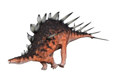 3D render dinozor aralarında beyaz