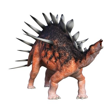 3D render dinozor aralarında beyaz