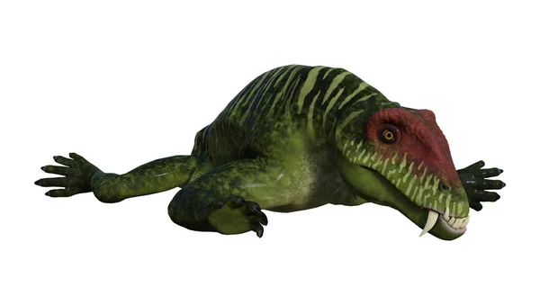 화이트에 3d 렌더링 공룡 Doliosauriscus — 스톡 사진