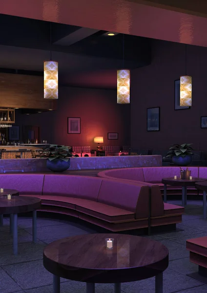 3D Rendering Lounge Bar — Stock Photo, Image