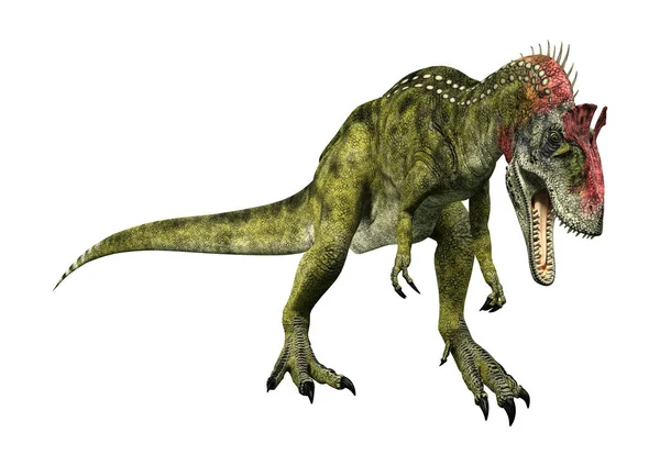 3D render dinozor Cryolophosaurus beyaz — Stok fotoğraf